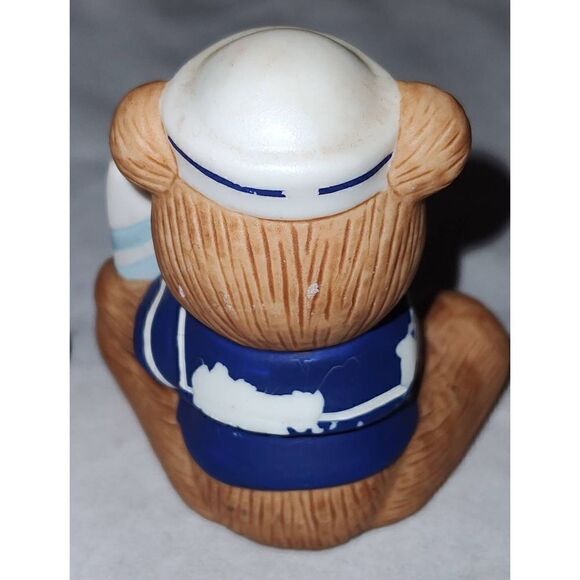 Homco #1417 Teddy Bears with horse and boat. Some paint chipping. - Picture 4 of 5